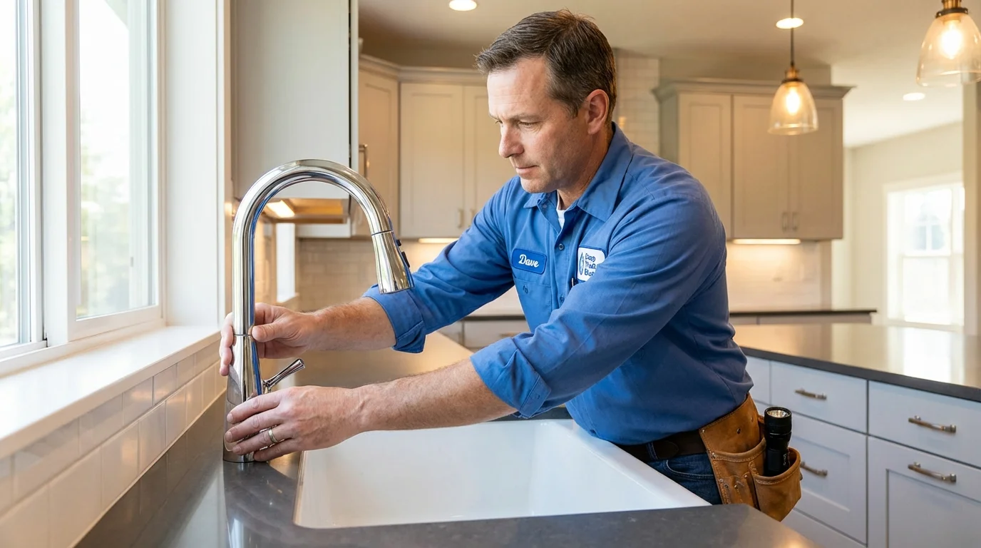 Kitchen faucet installation by Johns Plumbing LLC in New Freedom